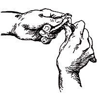Отжимная техника обработки камня: обработка кремнёвого наконечника на руке отжимником