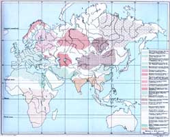 Схематическая карта основных неолитических культур ( V-II тысячелетия до н.э.).