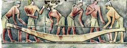 Строительство лодок. Рельеф из гробницы в Саккаре. Египет. V династия.
