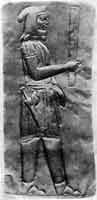 Среднеазиатский жрец. Изображение на   золотой пластине  из Аму- Дарьинсного клада. V—IV вв. до н. э.