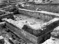 Развалины  «дворцового сооружения»  в  Багинети. Шестиколонный зал. I в. до н. э.