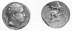Монета греко-бактрийского царя Эвтидема 