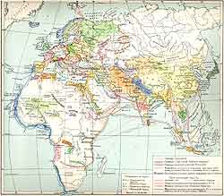 Европа, Азия и Африка в конце XV в. (около 1490 г.)
