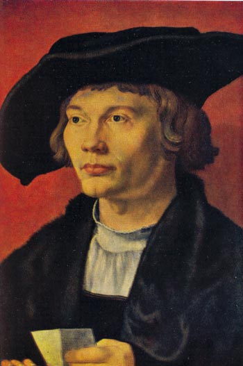 Портрет молодого человека. А. Дюрер. 1521