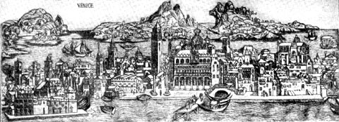 Венеция.  Рисунок начала XVI в.
