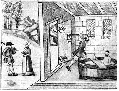 Убийство помощника фогта Вольфеншиссена. Рисунок из хроники Диболда Шиллига. 1515 г.
