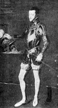 Филипп II. Портрет работы Тициана. 1550-1553 гг.