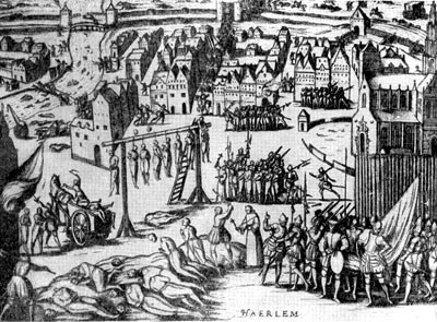 Зверства испанцев после взятия Хаарлема в 1573 г. Гравюра 1583 г.