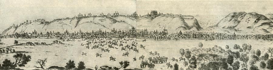 Киев. Рисунок  А. Вестерфельда. 1651 г.