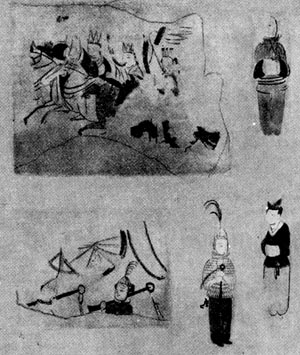 Стенная роспись гробницы (провинция Южный Пхеньяндо). VII в.