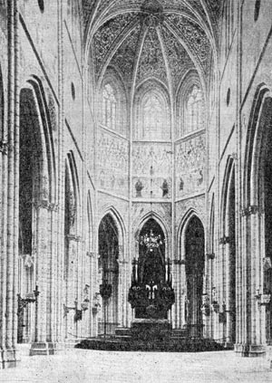 Внутренний вид собора в Упсале (Швеция). XIII - XV вв.
