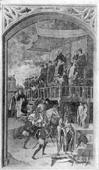 Аутодафе. Картина Педро Берругете. XV в. Конец XV - начало XVI в.