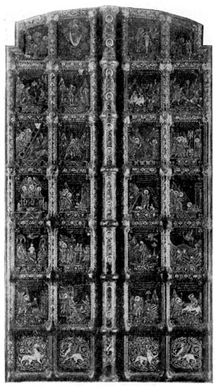 Двери Рождественского собора в Суздале. Золотое письмо по меди. XIII в.