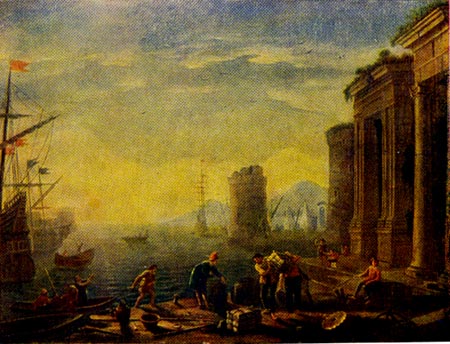 Утро в гавани. Клод Лоррен. 1645-1650 гг.