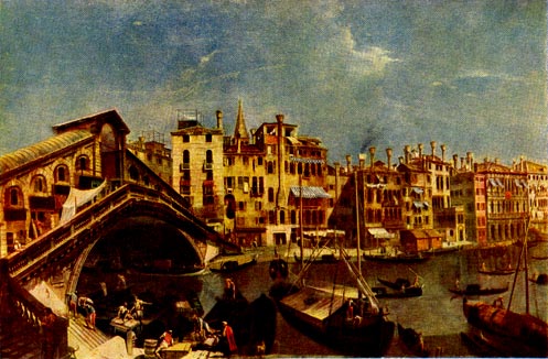 Мост Риальто в Венеции. А. Канале Каналетто.