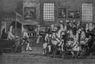 Кофейня - излюбленное место политических собраний. Неизвестный художник второй половины XVII в.