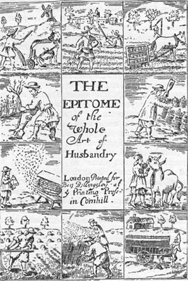 Титульный лист книги Джозефа Блэкгрейва 'Краткое описание всей отраслей селького хозяйства' 1685 г.