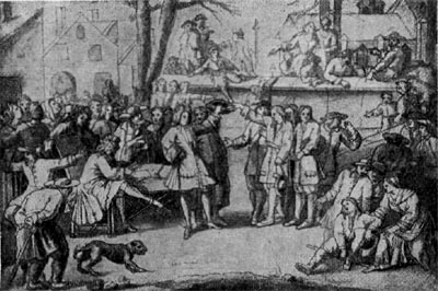 Набор рекрутов. Рисунок 1688 г.