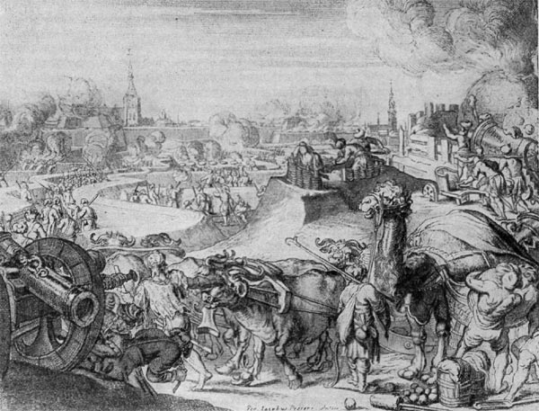 Турецкая армия, осаждающая Вену в 1683 г. Гравюра Р. де Хоха.