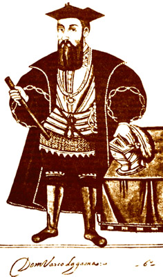 Вашку да Гама. Миниатюра XVI века