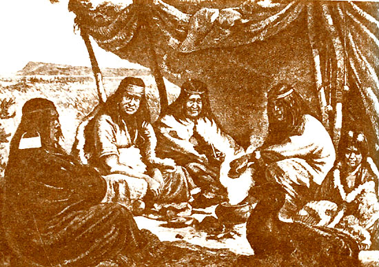 Индейцы теуэльче. Иллюстрация XIX века
