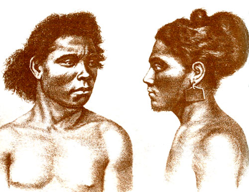 Микронезийцы с островов Палау и Каролинского архипелага. Иллюстрация из 