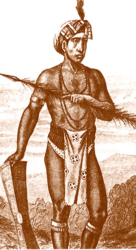 Индонезиец с Сулавеси. Иллюстрация XIX века